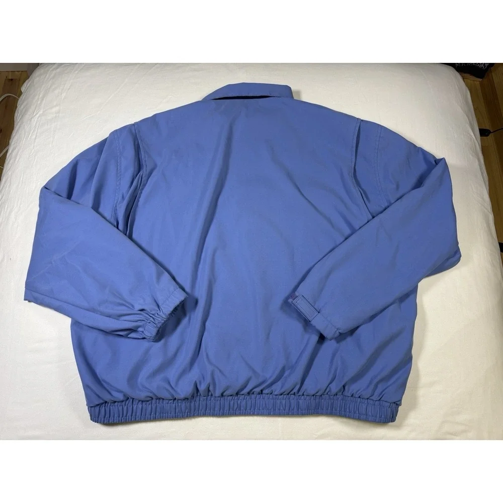 VTG Polo Golf Ralph Lauren Windshirt XXL Blue Pockets Plaid Crest Pullover